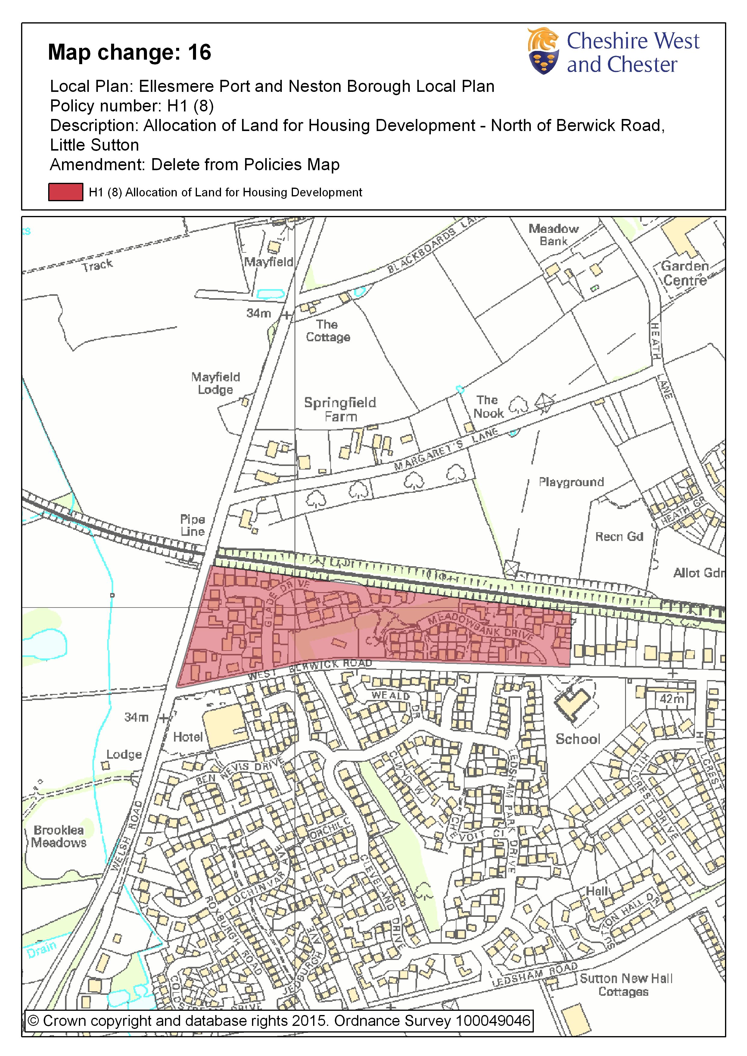 B Changes to Policies Map | Cheshire West Planning Policy