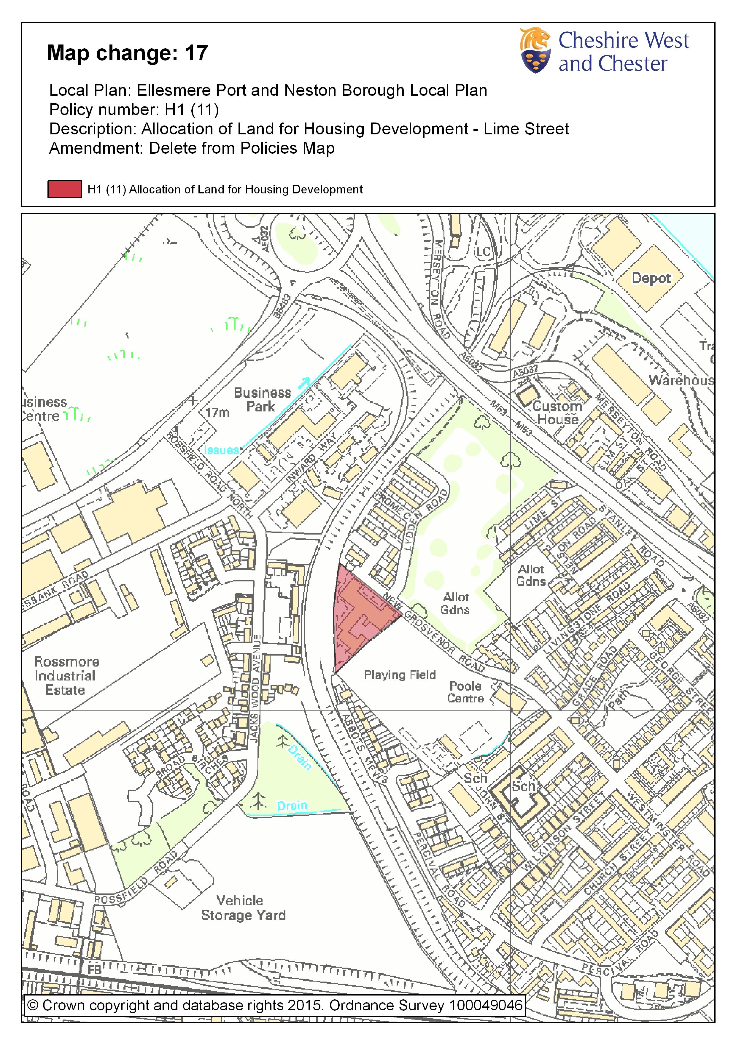 B Changes to Policies Map | Cheshire West Planning Policy